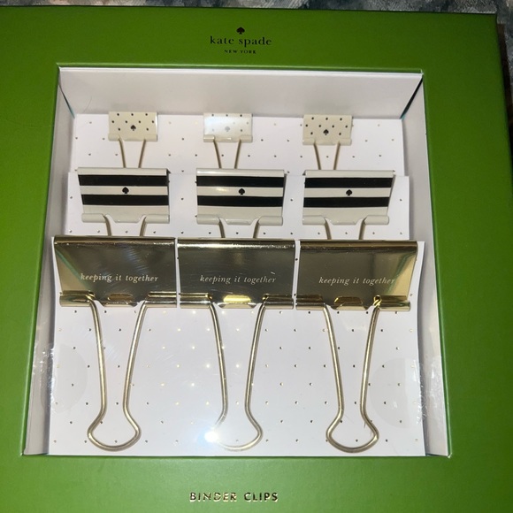 Kate Spade binder clip set - Picture 3 of 9